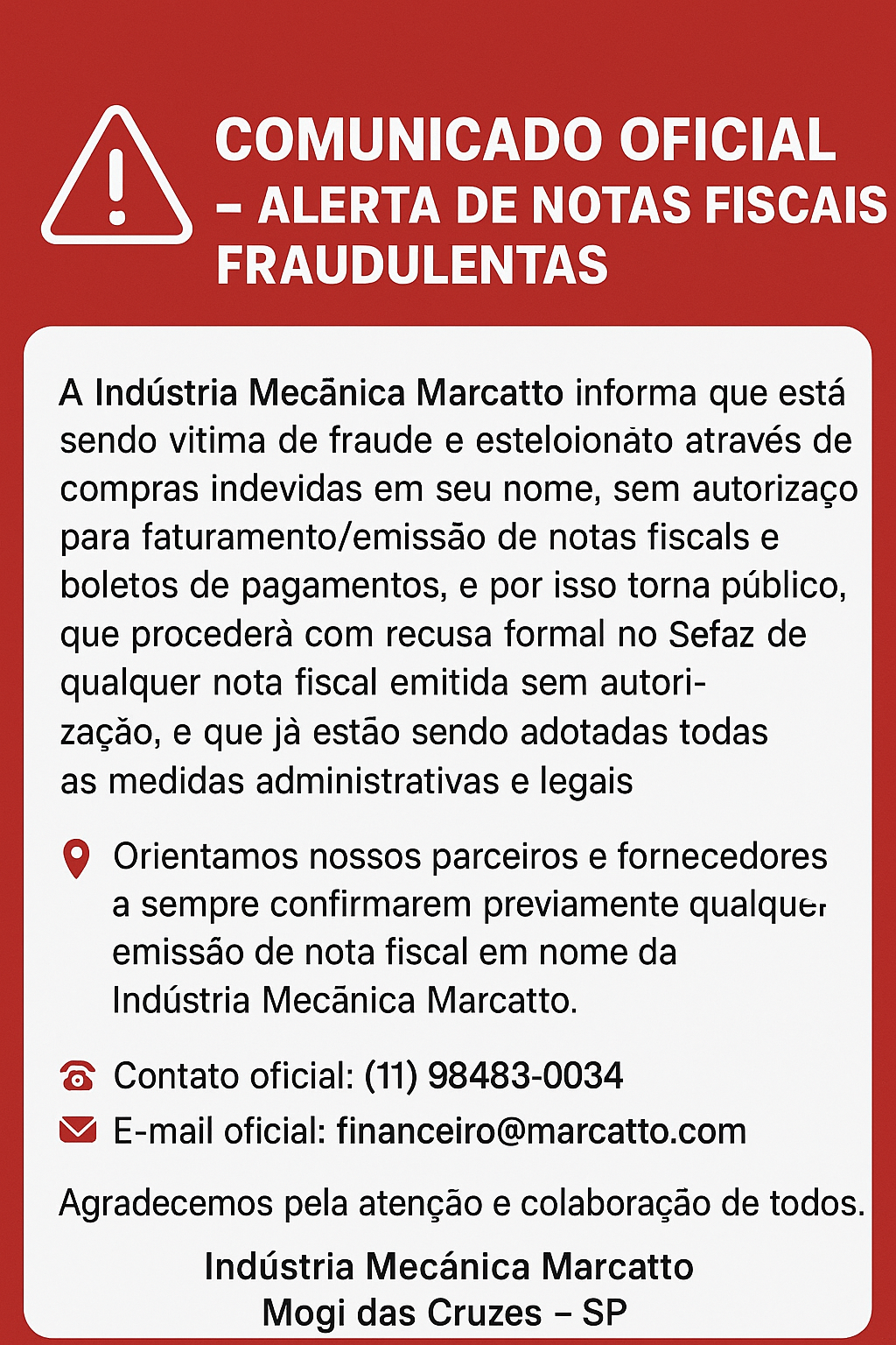 Alerta Importante